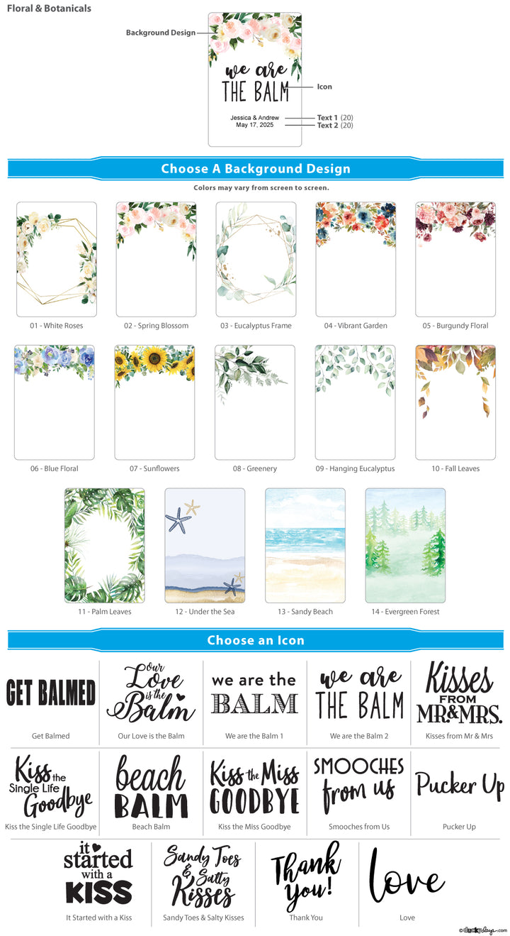 Floral &amp; Botanicals Personalized Lip Balm