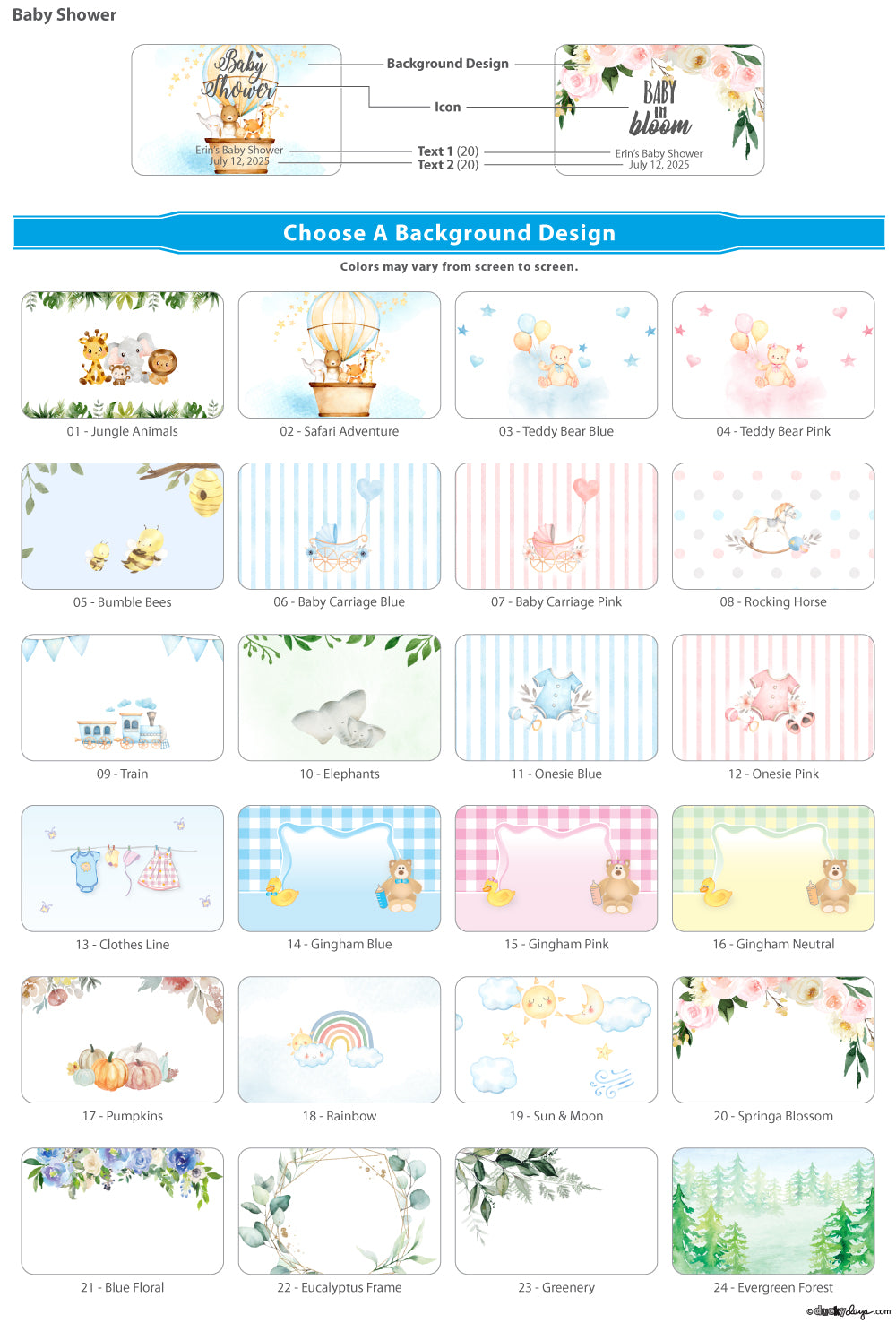Baby Shower Hand Sanitizers