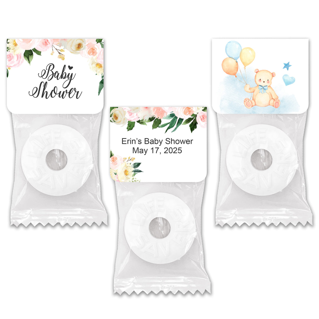 Baby Shower Life Savers Mint Tags