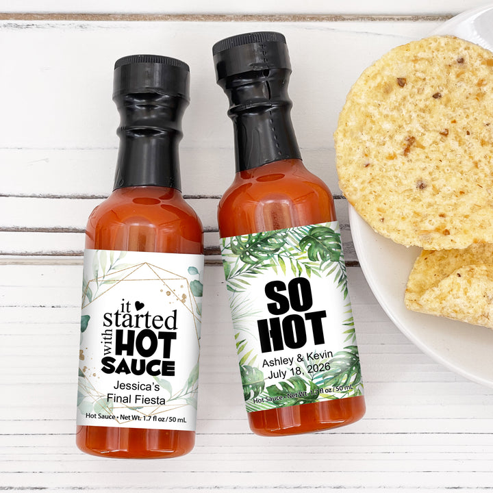 Hot Sauce Wedding Favors - Floral &amp; Botanicals Collection
