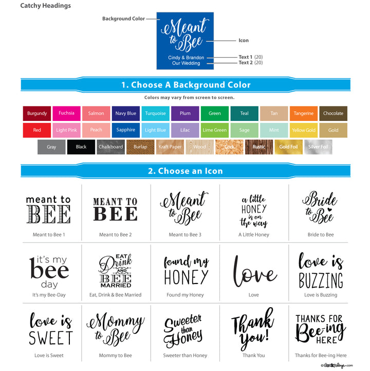 Honey Wedding Favors - Catchy Sayings