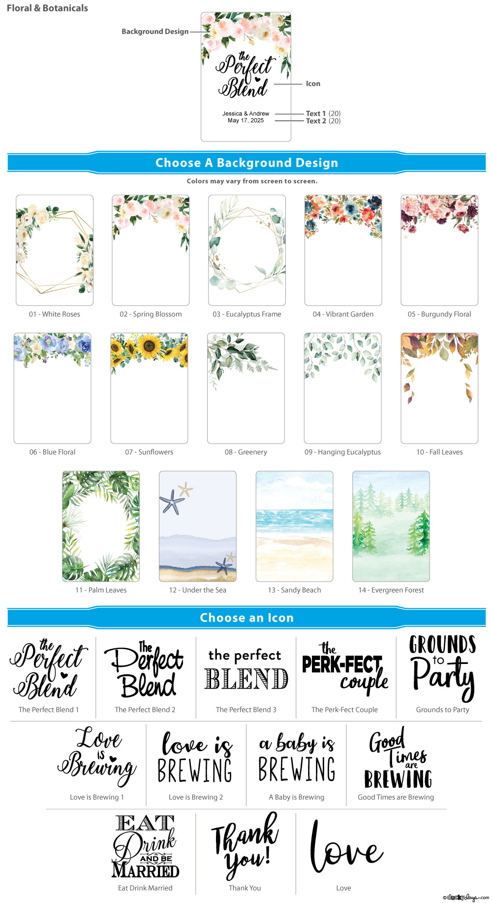 Floral &amp; Botanicals Personalized Coffee