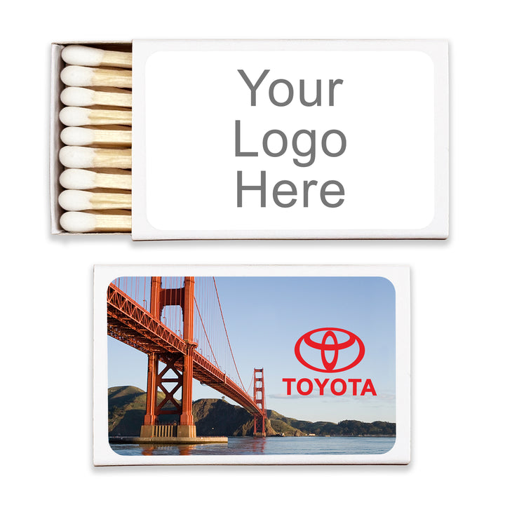 Custom Corporate Matches (White Boxes) - Set of 50