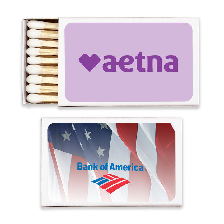 Custom Corporate Matches (White Boxes) - Set of 50