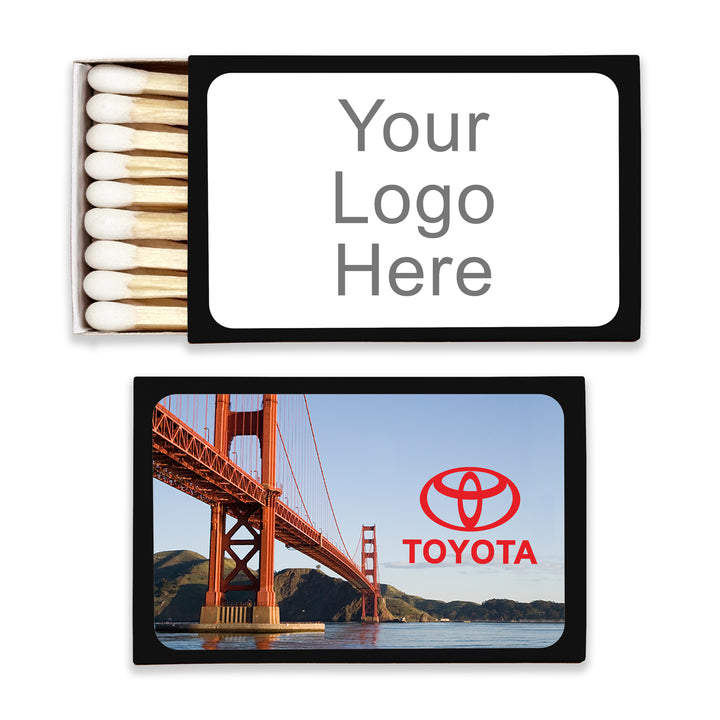 Custom Corporate Matches (Black Boxes) - Set of 50