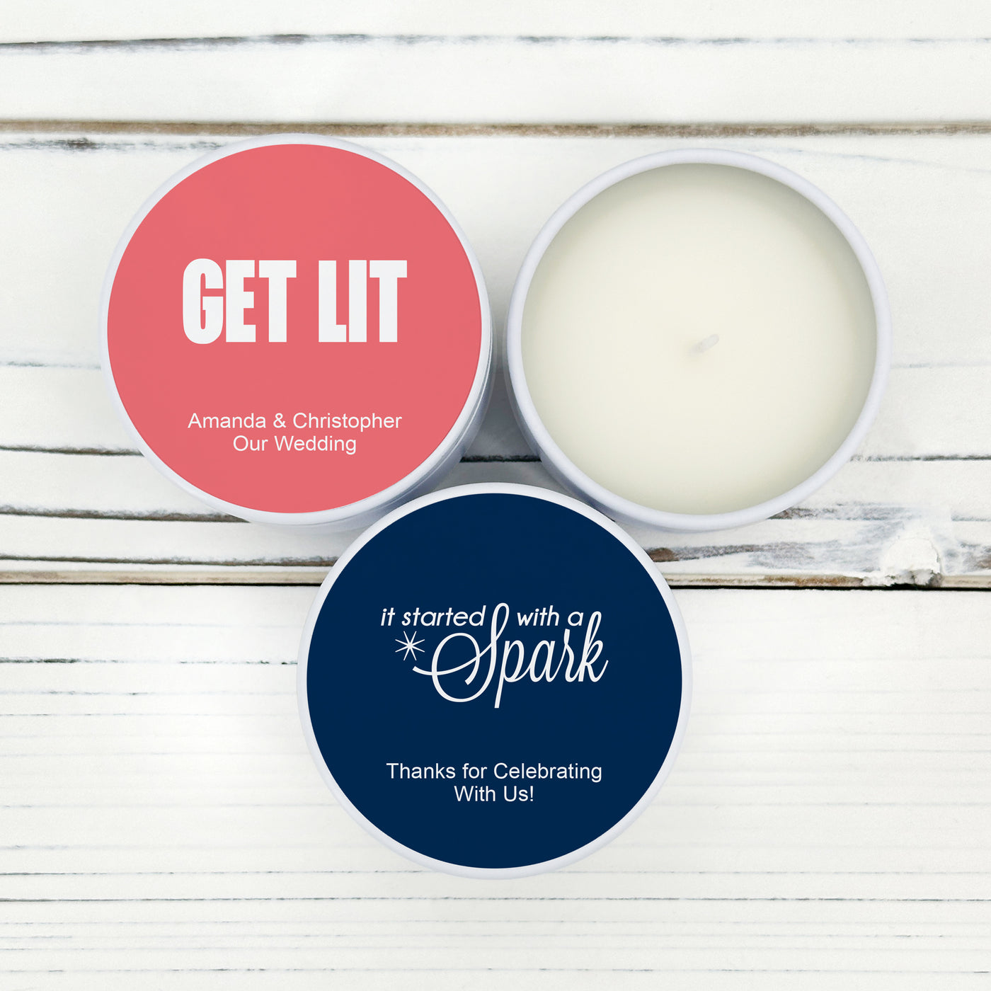 Catchy Sayings Personalized Candles (White)