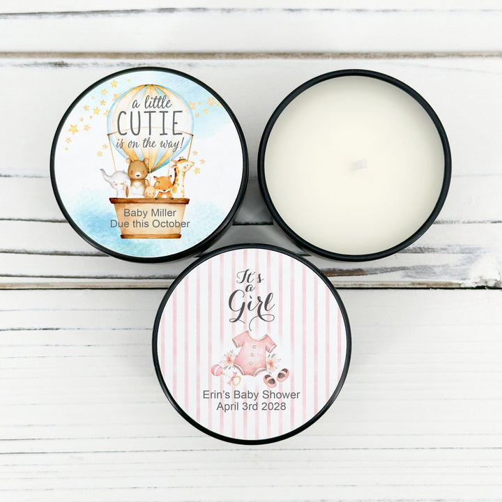 Baby Shower Candle Favors (Black)