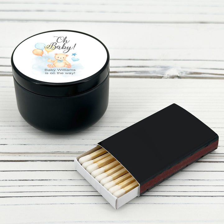 Baby Shower Candle Favors (Black)