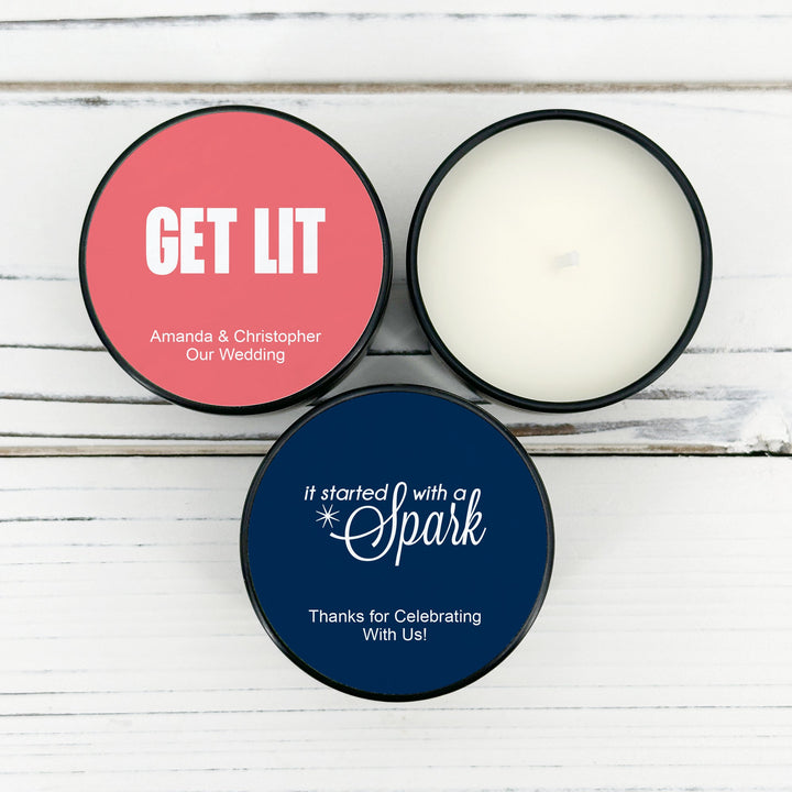 Catchy Sayings Personalized Candles (Black)