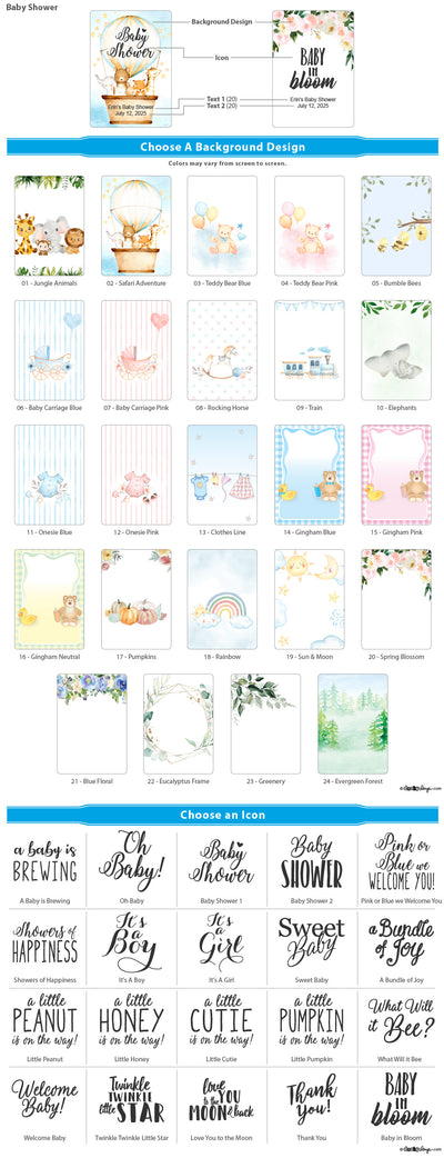 Baby Shower Wildflower Seed Packet Favors