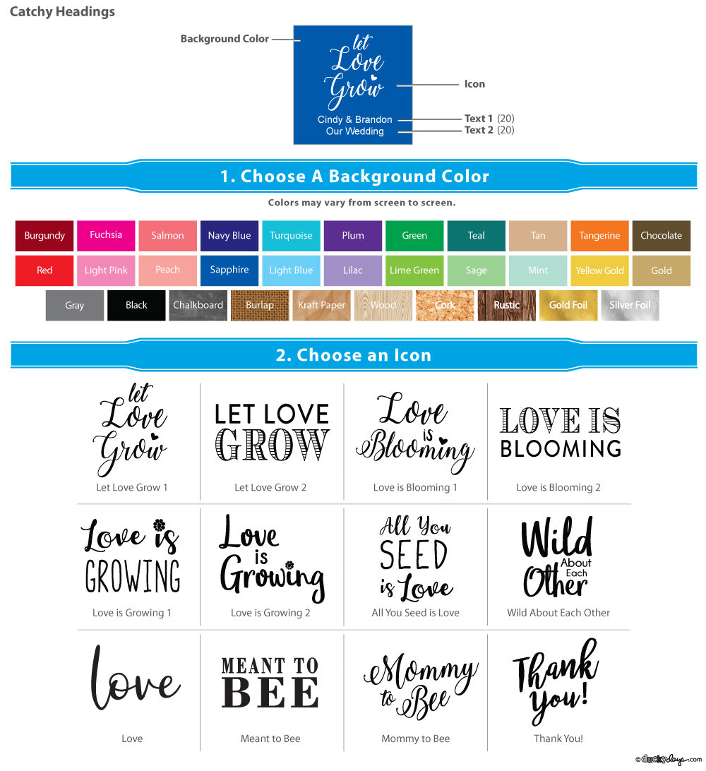 Catchy Sayings Wildflower Seed Packet Favors