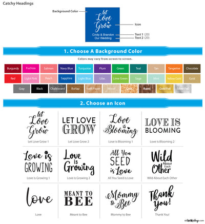 Catchy Sayings Wildflower Seed Packet Favors