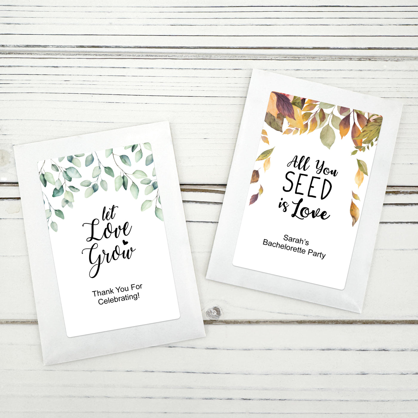Floral & Botanicals Wildflower Seed Packet Favors