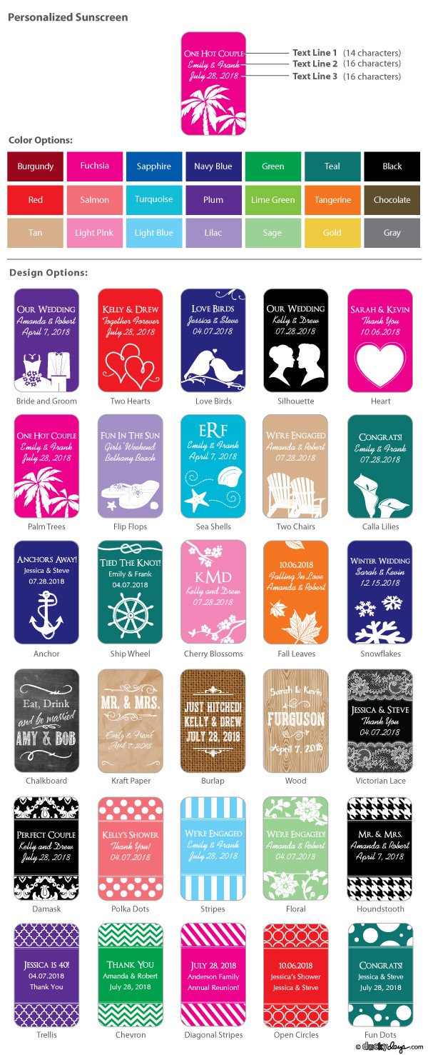 Personalized Sunscreen with Carabiner (SPF 30) - Silhouette Collection