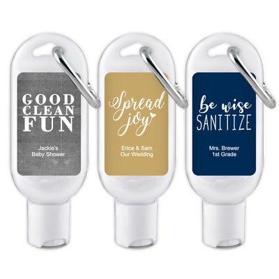 Catchy Sayings Hand Sanitizer with Carabiner