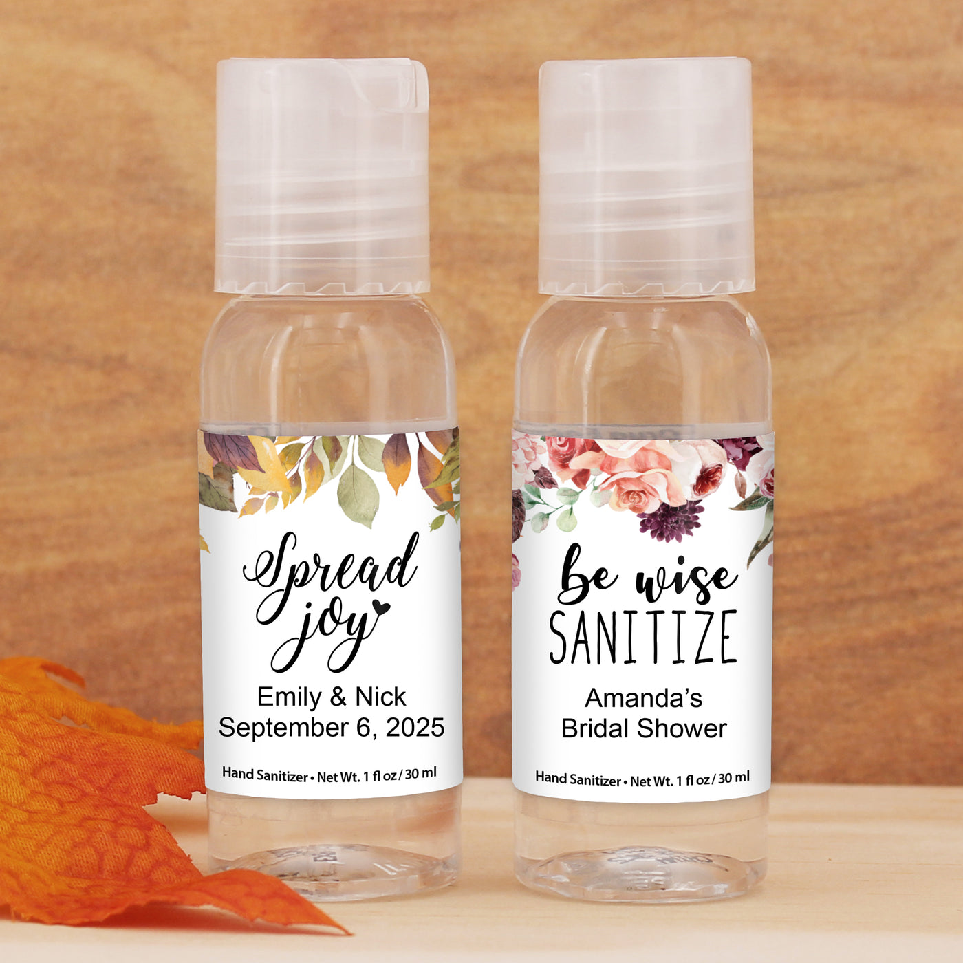 Floral & Botanicals Personalized Hand Sanitizers