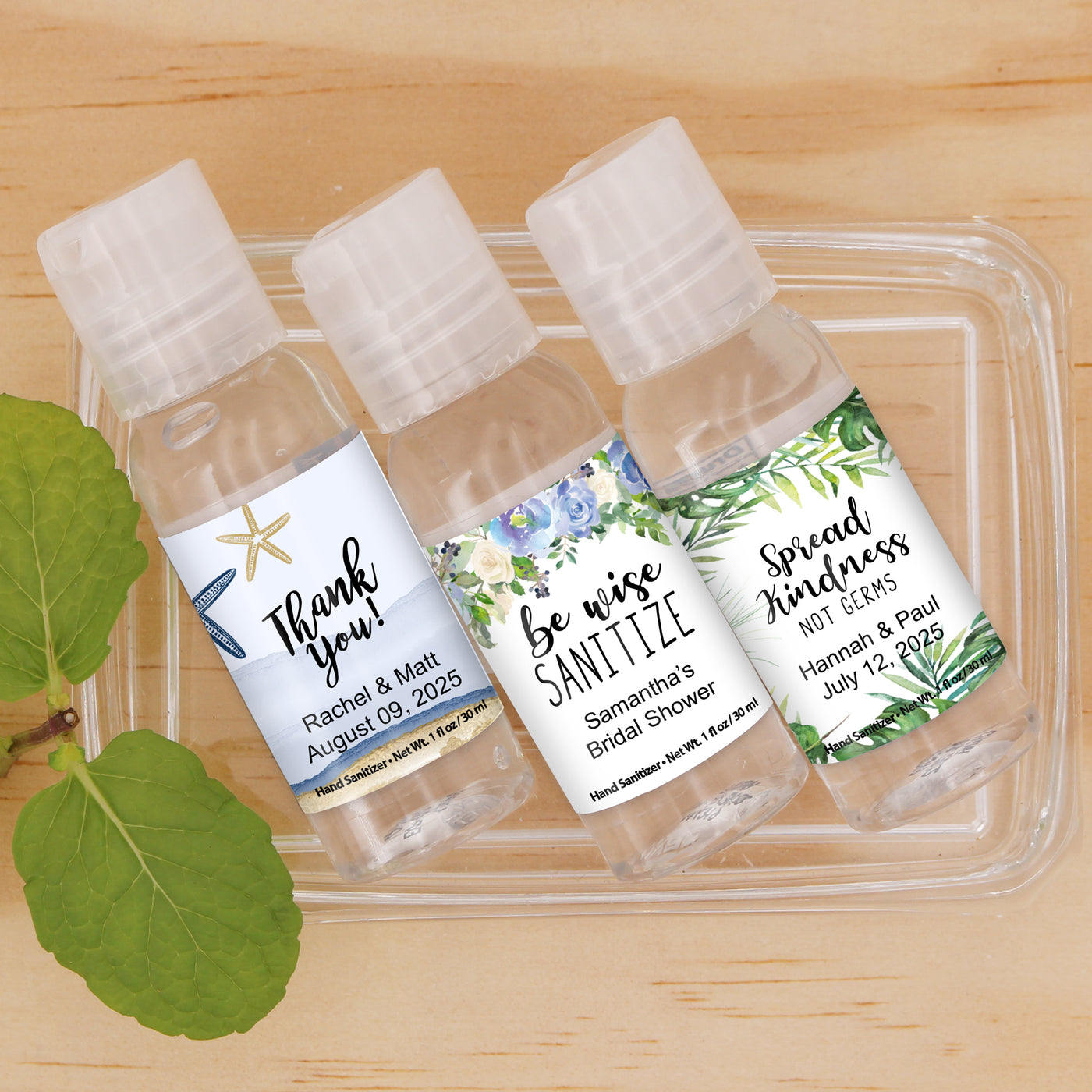 Floral & Botanicals Personalized Hand Sanitizers