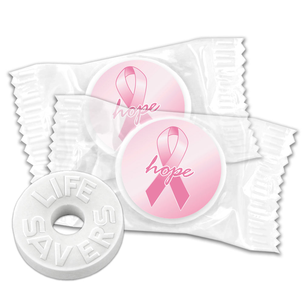 Breast Cancer Awareness Life Savers Mints, Breast Cancer Candy Mints for Pink Ribbon Giveaways