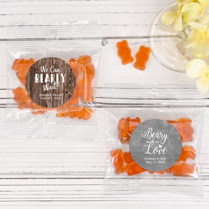 Catchy Sayings Personalized Gummy Bear Favors - Champagne Flavor