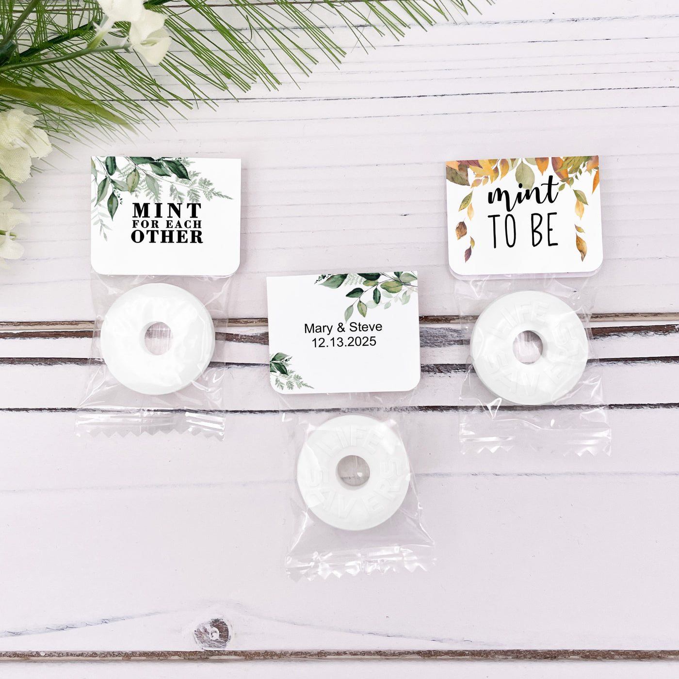 Floral & Botanicals Personalized Life Saver Tags
