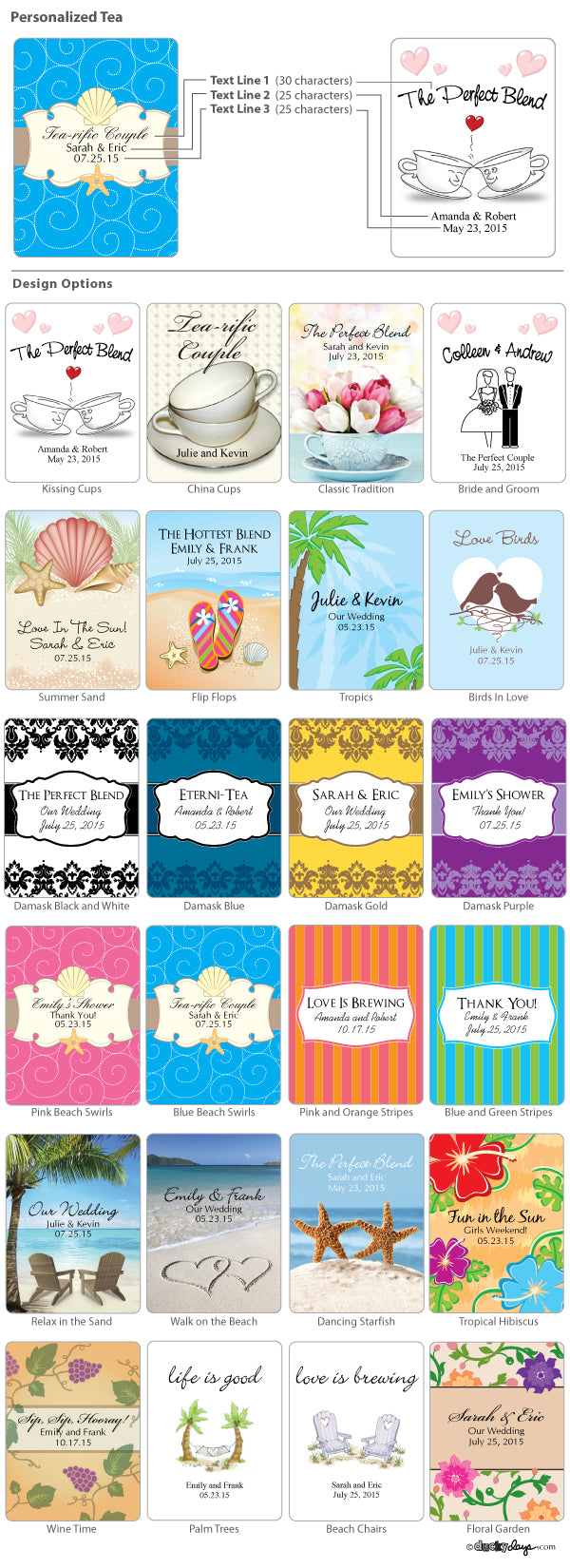 Tea Wedding Favors