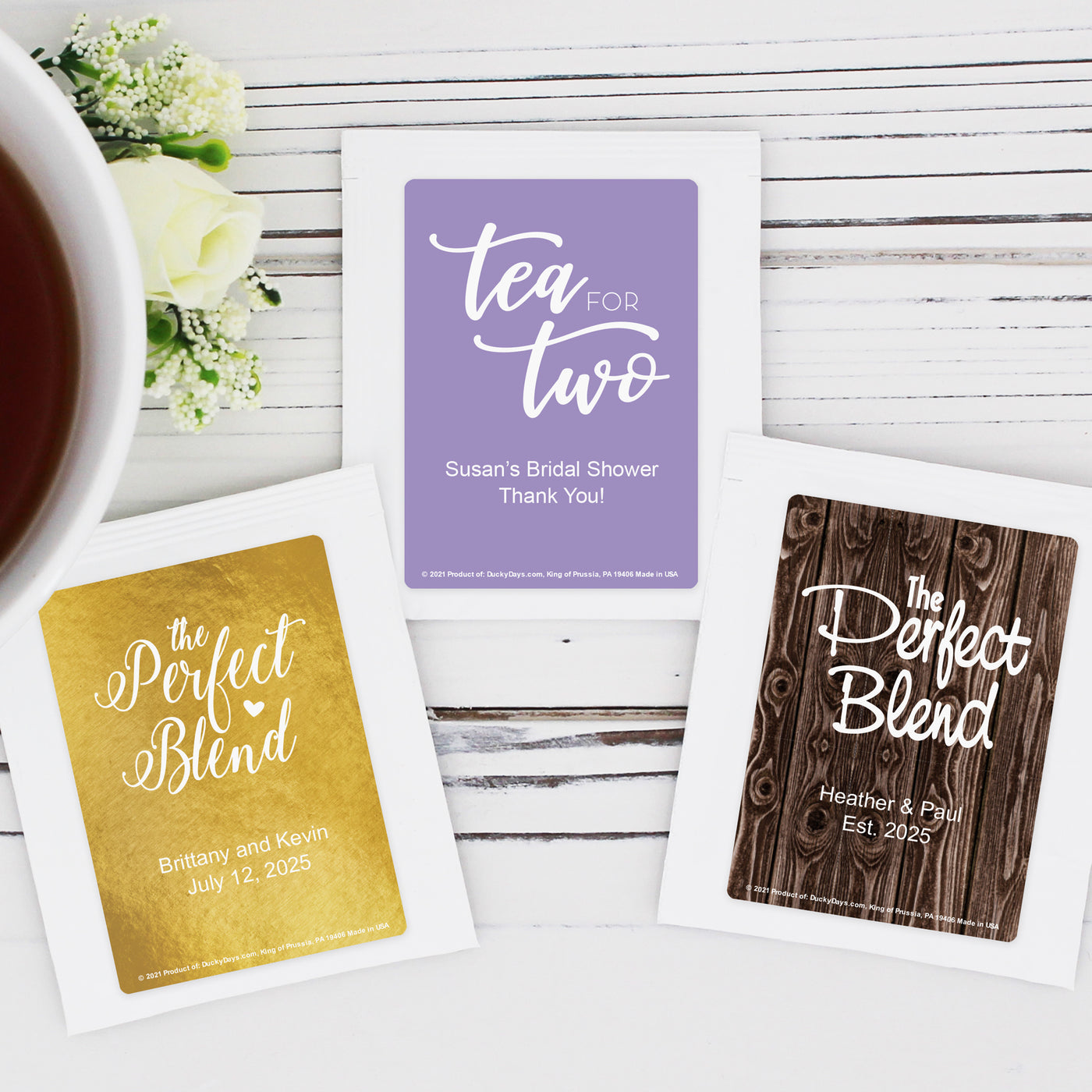 Catchy Sayings Personalized Tea Bags