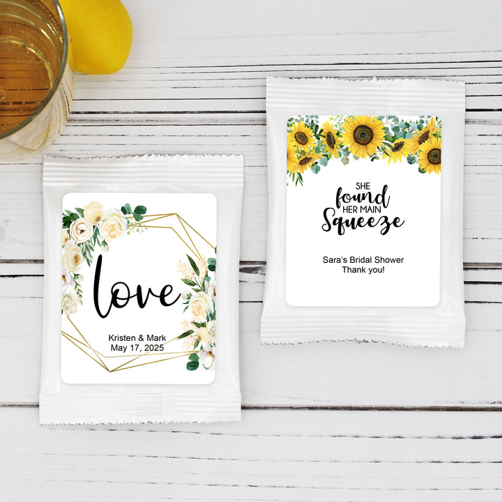 Floral &amp; Botanicals Personalized Lemonade Favors