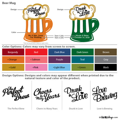 Personalized Beer Mug Cork Coaster