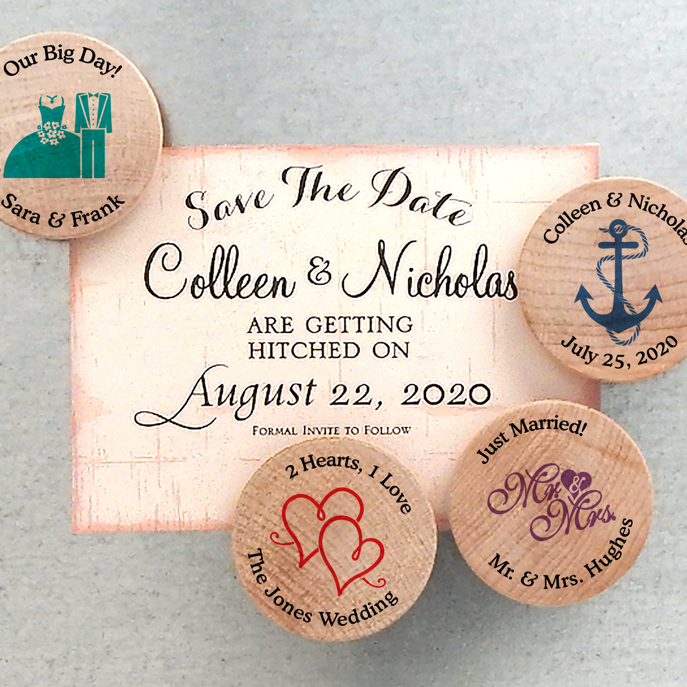 Personalized Wooden Magnets