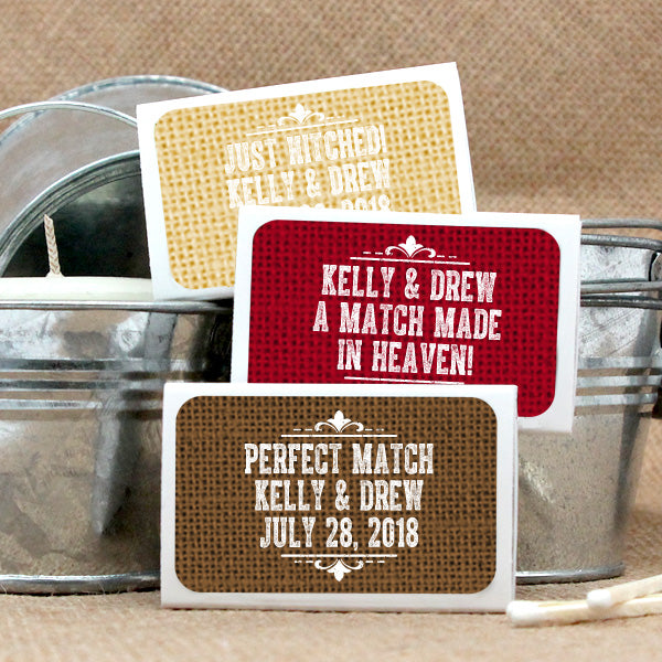 Personalized Matchboxes - Silhouette Collection - Set of 50