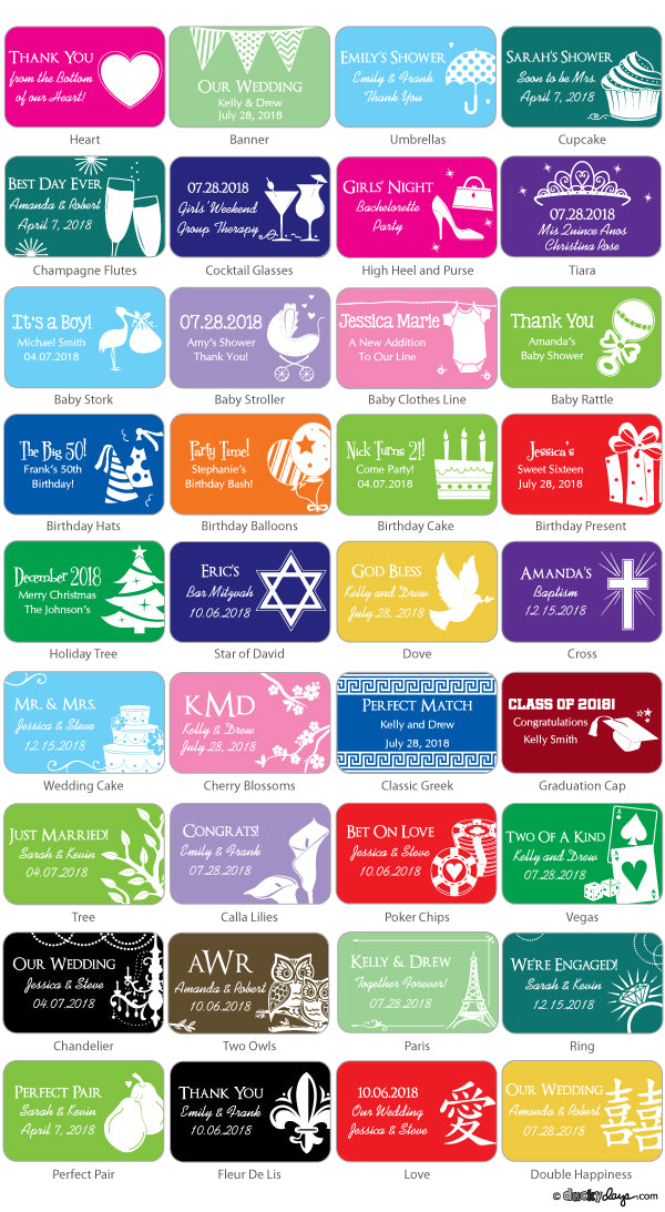 Personalized Matchboxes - Silhouette Collection - Set of 50