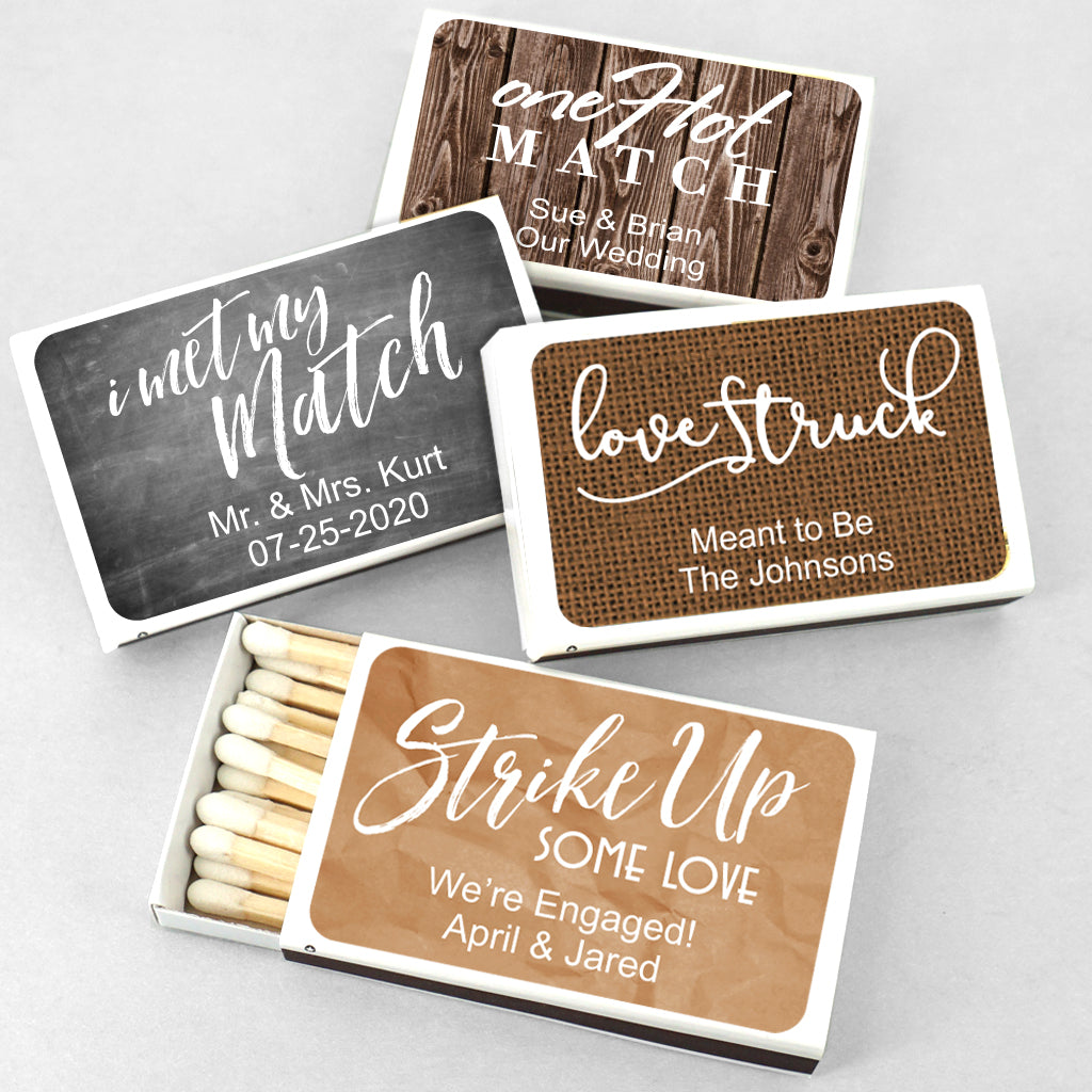 Perfect Match Personalized Matches - Set of 50