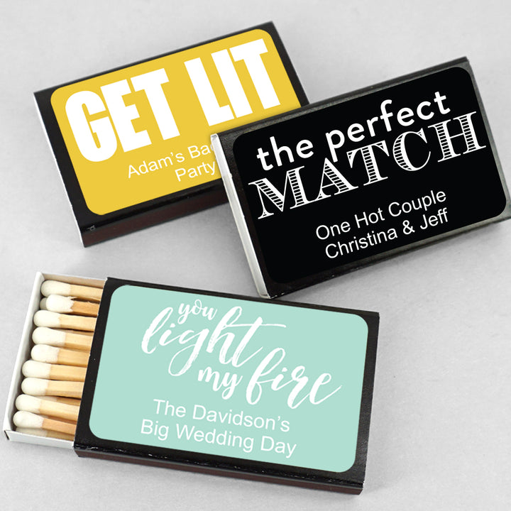 Perfect Match Personalized Matches - Set of 50