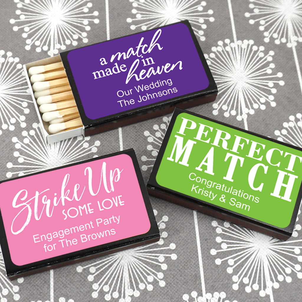Perfect Match Personalized Matches - Set of 50