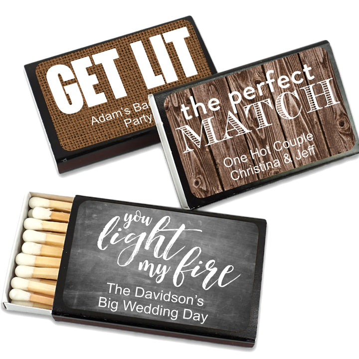 Perfect Match Personalized Matches - Set of 50