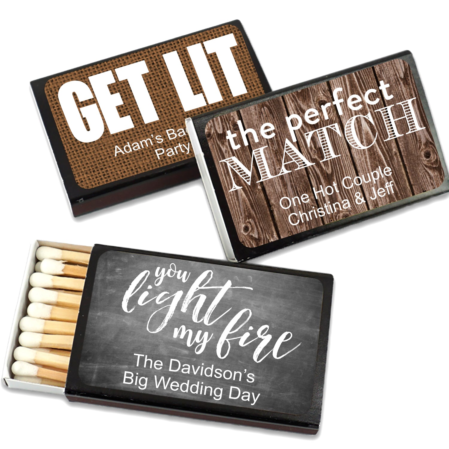 Ducky Days Promotional Match Box Matches - 50 Quantity - Promotional Product/Bulk with Your Logo/Customized (Black Box)